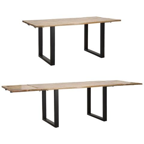 Tavolo Da Pranzo Edge All. Cm 180x90x77-lunghezza Totale 280 (legno Di Mango) - Foto 1