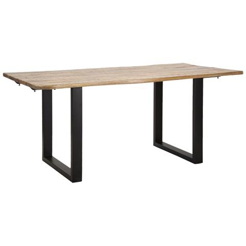 Tavolo Da Pranzo Edge All. Cm 180x90x77-lunghezza Totale 280 (legno Di Mango) - Foto 2