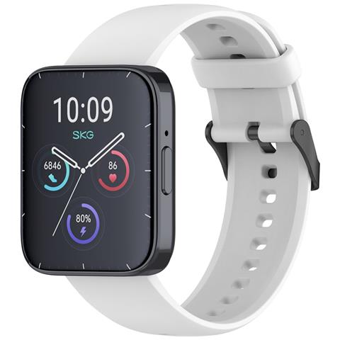 Skg V9 Pro, Cinturino Per Orologio In Silicone Liquido Amazfit Bip5 Unity White - Foto 2