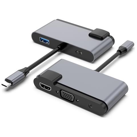 Hub Usb-c 5-in-1 Con Hdmi, Vga, Usb 3.0, Audio E Ricarica Pd - Foto 1