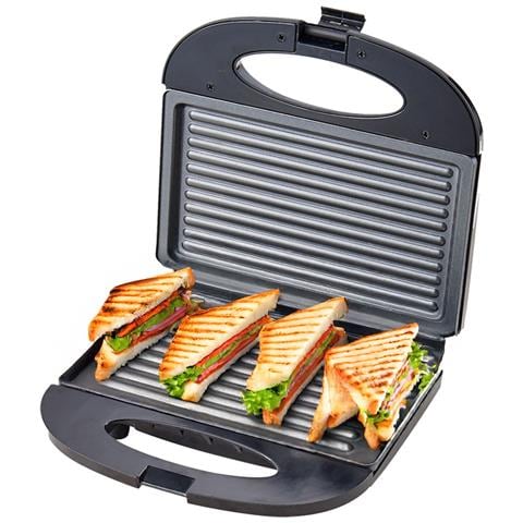 Grill Elettrico Portatile Da 750w. Area Di Cottura Antiaderente Con Chiusura A Clip E Luci Led. - Foto 5