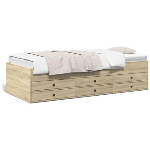 Divano Letto Con Cassetti Senza Materasso 100x200 Cm - Foto 2