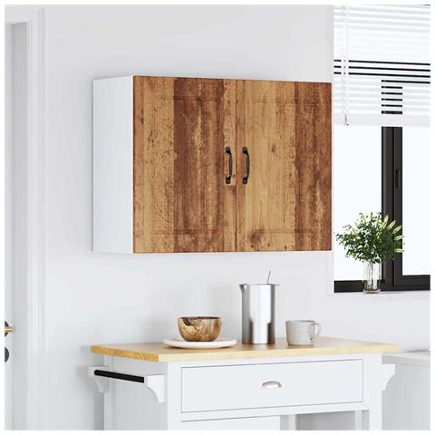 Pensile Da Cucina Lucca Legno Antico In Legno Multistrato - Foto 2