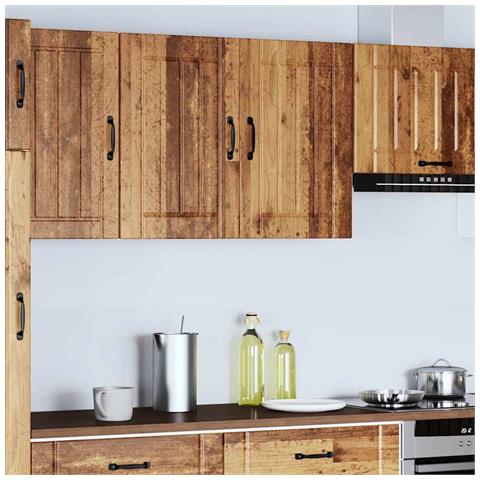 Pensile Da Cucina Lucca Legno Antico In Legno Multistrato - Foto 3