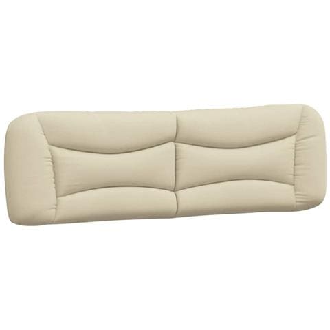 Cuscino Testiera Crema 180 Cm In Tessuto - Foto 2