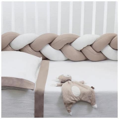 Treccia Paracolpi Per Culla E Lettino Tortora/bianca - Foto 2