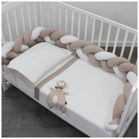 Treccia Paracolpi Per Culla E Lettino Tortora/bianca - Foto 3