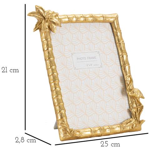 Portafoto Olistic 61 - Oro - Poliresina - 25x2,8x21 Cm - Foto 6