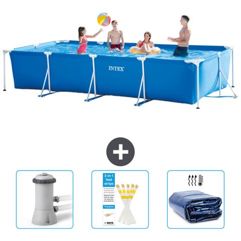Piscina Fuori Terra - Rettangolo - 450x220x84 Cm - Blu - Include Accessori Coordinati Cb74 - Foto 1