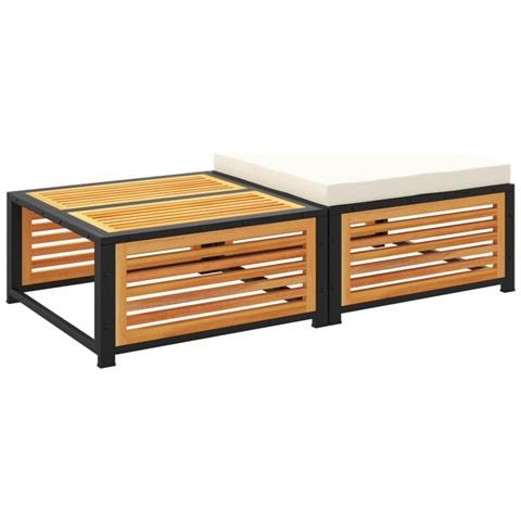 Lusso Casadino -  Tavolo Da Giardino Con Sgabello In Legno Massello Di Acacia - Foto 1