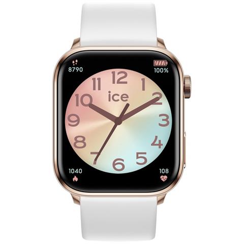 Orologio Connesso Amoled 1,96” Ipx6 Con Contapassi Modello Ice Smart 2.0, Bianco / Rosa - Foto 1