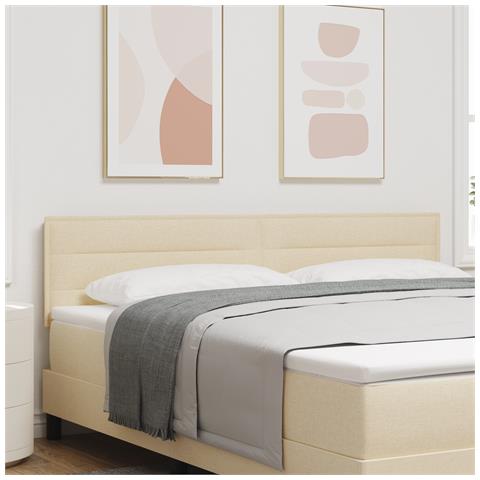 Testiera Design Lines Crema 180 cm Tessuto - Foto 2