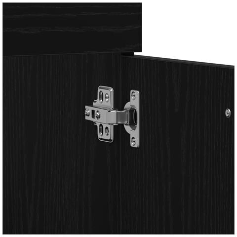 Set di Mobili da Bagno in 2 Pezzi Legno Ingegnerizzato Nero - Foto 9