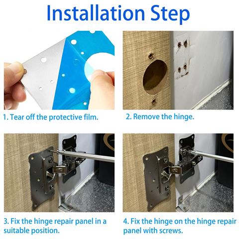 Piastra Di Riparazione Cerniera - 9x5 Cm 10-pack - Foto 2