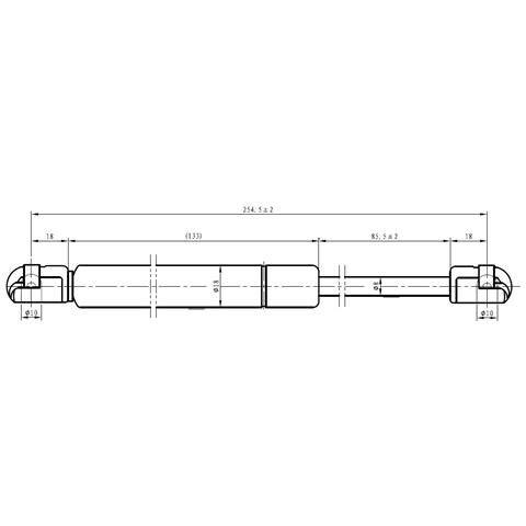 Molla A Gas Lmax 254,5 Mm, 400n, Corsa 85,5 Mm - Foto 2