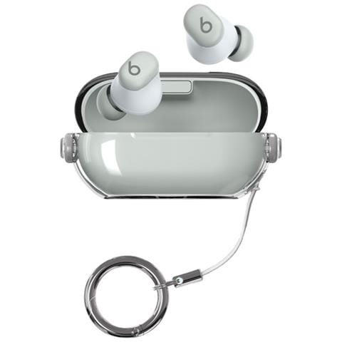 Custodia Protettiva Compatibile Con Beats Solo Buds - Cover Trasparente Con Blocco In Pc Tpu Transparent Gray - Foto 1