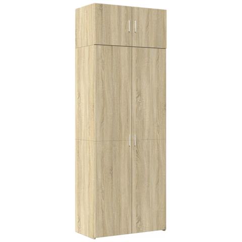 Armadietto Rovere Sonoma 80x42,5x225 cm in Truciolato - Foto 1