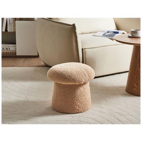 Pouf Eufaula Bouclé Beige - Foto 1