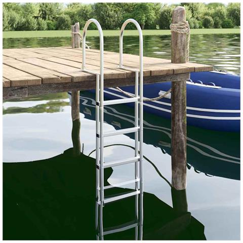Scala da Molo Argento 45 x 11.5 x 190 cm Alluminio - Foto 2