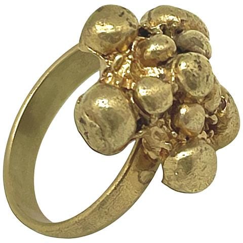Anello Flower Bubbles In Ottone Placcato Oro - Foto 2