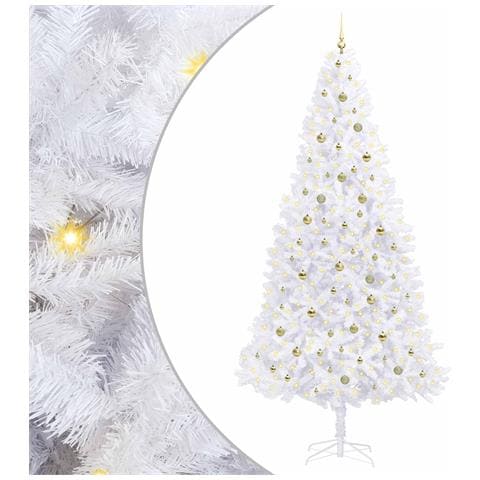 Albero di Natale artificiale Bianco 300 cm PVC e Acciaio - Foto 1