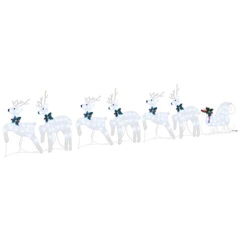 Renne LED 7 pcs Argento Tessuto - Foto 1