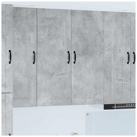 Pensile cucina con lo scaffale Grigio cemento 80 x 31 x 100 cm - Foto 2