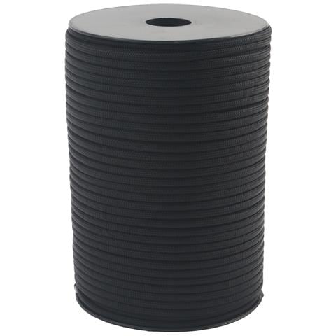 Bobina Da 100 Metri Di Paracord A 9 Anime - Versatile Corda In Fibra Di Polipropilene Black - Foto 1