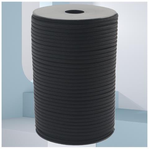 Bobina Da 100 Metri Di Paracord A 9 Anime - Versatile Corda In Fibra Di Polipropilene Black - Foto 2
