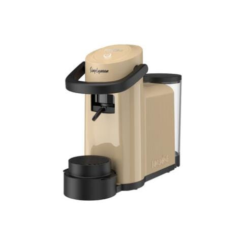 Simplymoon Macchina da Caffè a Cialde ESE 44mm - Multifunzione per Espresso, Infusi e Bevande Calde, Pressione 15 bar, Serbatoio 0.9L - Sabbia - Foto 2