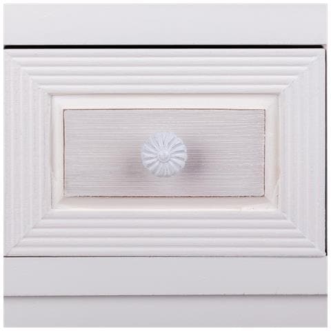 Tavolino Porta Telefono In Legno Bianco 33x26,5x72,5 H - Foto 8