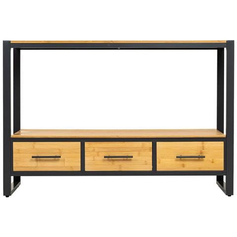 Mobile Da Ingresso In Metallo E Legno Con 3 Cassetti 120x35x79,5h Cm - Foto 2