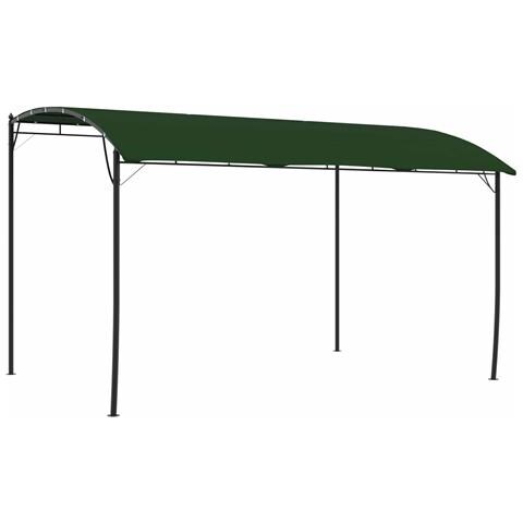 Gazebo 4 x 3 x 2,55 m Verde Tessuto e Alluminio 180 gsm - Foto 1