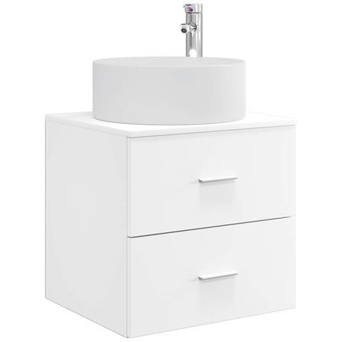 Mobile Lavabo da Parete Bianco 49,5 x 44,5 x 65,5 cm - Foto 1