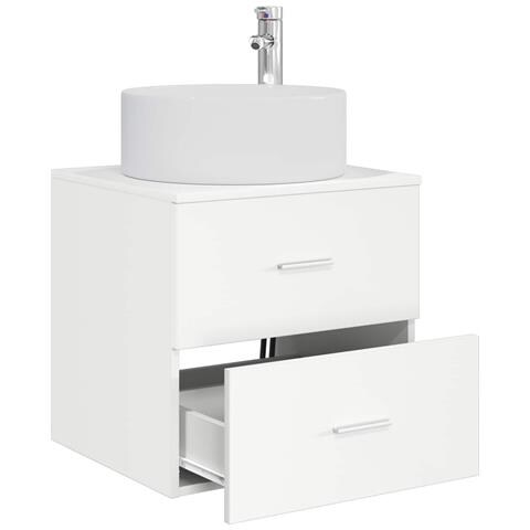 Mobile Lavabo da Parete Bianco 49,5 x 44,5 x 65,5 cm - Foto 2