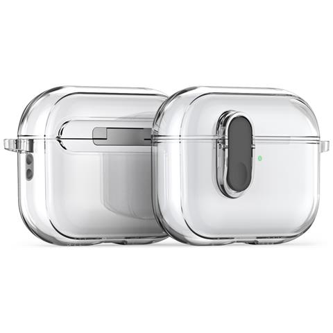 Custodia per AirPods Protective per Apple AirPods Protective - TPU, Trasparente, Nero - Foto 2