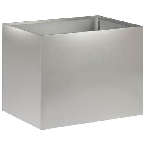 Vaso da giardino Argento 40 x 30 x 30 cm Acciaio Inox - Foto 1