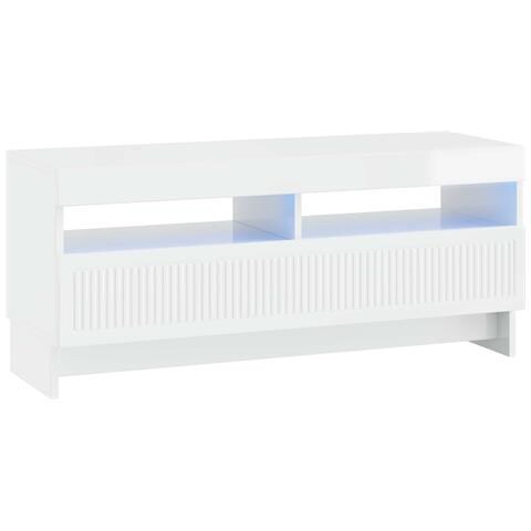 Mobile TV LED Bianco Lucido Legno ingegnerizzato - Foto 1