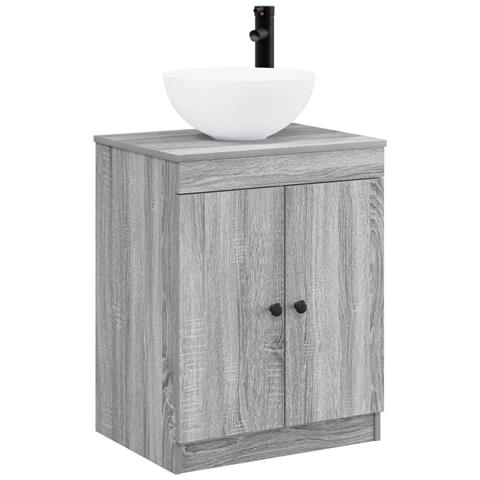 Set di mobili per il bagno Sonoma grigio Legno ingegnerizzato - Foto 1