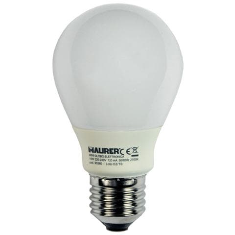 Lampadina fluorescente luce calda 2700K E27 W15 V230 - Foto 1