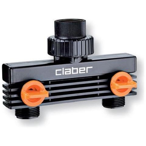 Raccordi irrigazione 2 rubinetti con filetto 3/4 pollice - Foto 2