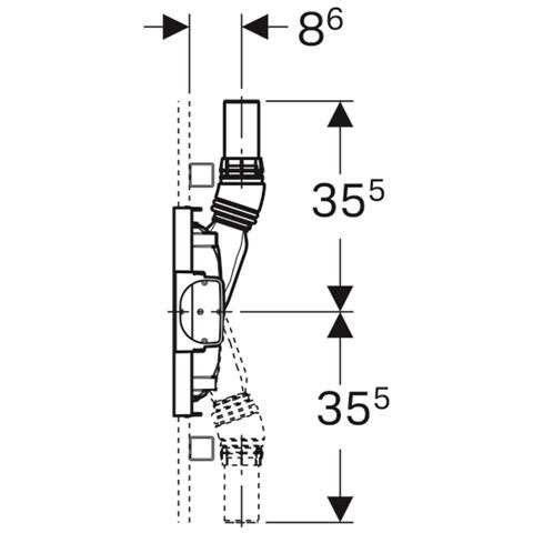 Sifone Doccia A Parete Per Ristrutturazione, 50cm, Duofix, Car - Blu - Foto 6