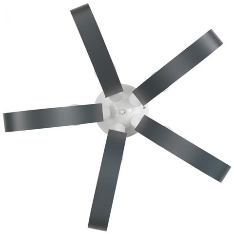 Plafoniera Moderna 5 Luci In Metallo Laccato Grigio Antracite - Foto 2