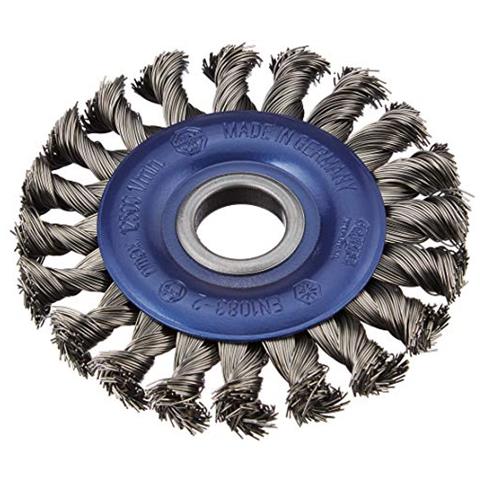 0002631151 Spazzola circolare acciaio de alambre trenzado con agujero de 22,2 millimetri y de filamento di diametro di 0,50 millimetri (115x13)  - Foto 1