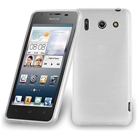 Custodia Compatibile Con Huawei Ascend G510 In Argento - Coperchio Protettivo In Silicone Tpu Flessibile Con Design Spazzolato - Foto 1