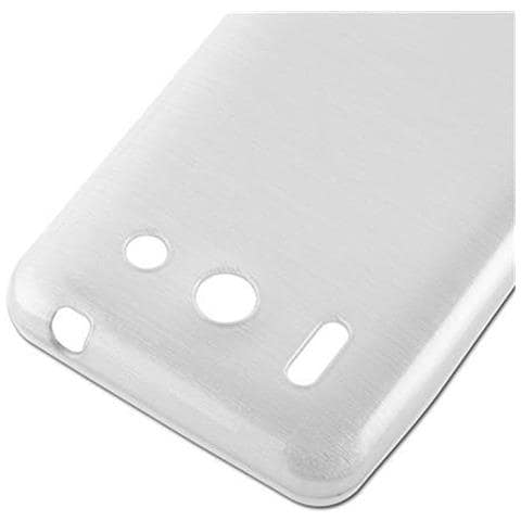 Custodia Compatibile Con Huawei Ascend G510 In Argento - Coperchio Protettivo In Silicone Tpu Flessibile Con Design Spazzolato - Foto 7