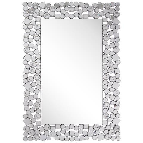Specchio Da Parete Argento 60 X 90 Cm Mernel - Foto 12