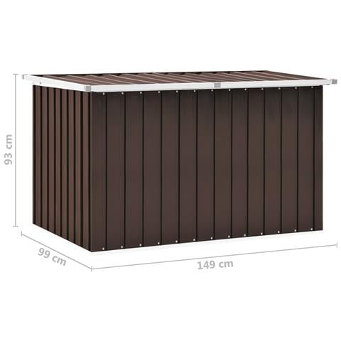 Baule da Giardino Marrone 149x99x93 cm - Foto 8