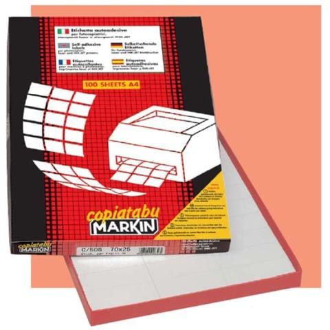 Etichette Adesive Markin 105x148,5 Mm 4 Etichette / Foglio 100 Fogli X210c519 - Foto 2