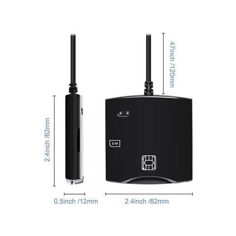 Lettore Di Smart Card Usb Pc / sc Nero - Foto 6
